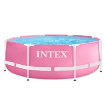 Piscină cu cadru metalic, roz, 244x76 cm INTEX PRISM FRAME 28290 - S-Sport.ro