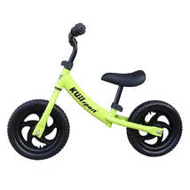 Bicicletă de echilibru pentru copii cu roți din plastic de 12", verde - S-Sport.ro