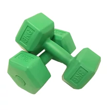 S-SPORT ganteră de mână din PVC, hexagonală 2x3 kg - S-Sport.ro