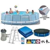 Vízforgatós medence szett, fémvázas 457x107 cm - INTEX PRISM FRAME POOL 26724 - S-Sport.ro