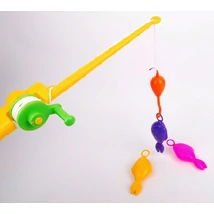 Undiță de pescuit cu 3 pești, din plastic - 451