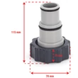 Imagine 3/3 - Convertor Hollander pentru tub de lance de 32 mm/38 mm - Adaptor A - INTEX 10849-S-sport