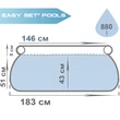 Imagine 2/2 - Corp de piscină Intex Easy (piscină rapidă) 183x51 cm - 28101 - S-Sport.ro