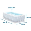 Imagine 3/5 - Fémvázas medence szett 488x244x107 CM INTEX PRISM FRAME 26792-Sportsarok