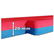 Imagine 4/6 - Puzzle tatami de sport 100x100x2 cm LEE roșu-albastru - S-Sport.ro