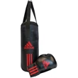 Imagine 1/6 - ADIDAS kit de box pentru copii - negru/roșu - S-Sport.ro