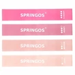 Imagine 3/7 - Erősítő (ellenállás) gumiszalag készlet, 4 db-s SPRINGOS PINK MINI BAND-Sportsarok