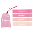 Imagine 6/7 - Erősítő (ellenállás) gumiszalag készlet, 4 db-s SPRINGOS PINK MINI BAND-Sportsarok