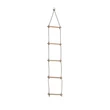 Imagine 1/2 - Scară de frânghie, lemn, natural, 6 grade S-SPORT - S-Sport.ro