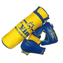 Set de box pentru copii cu cască de protecție VINEX JUNIOR - S-Sport.ro