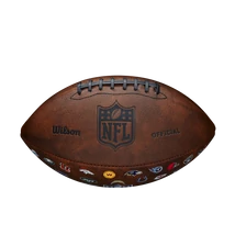 Minge de fotbal american, mărimea 5, rugby cu logo-urile celor 32 de echipe - WILSON NFL THROWBACK 32 TEAM LOGO - S-Sport.ro
