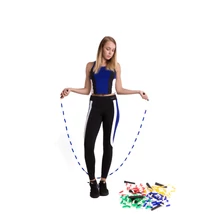 Coardă pentru sărituri, perlă, albastru/alb 240 cm VINEX