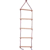 Scară de frânghie, lemn, natural, 5 grade S-SPORT
