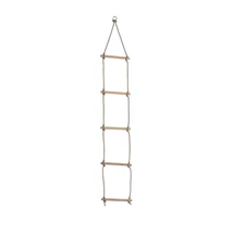 Scară de frânghie, lemn, natural, 6 grade S-SPORT - S-Sport.ro