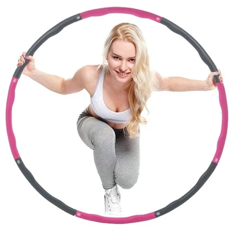 Masaj hula hoop, 100 cm SPRINGOS PINK - S-Sport.ro