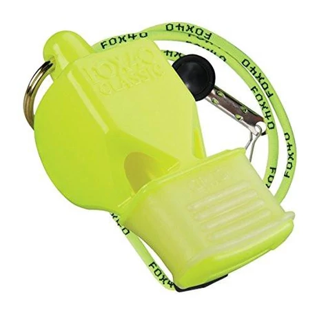 Fluier FOX 40 CMG II. Galben neon (cu coardă de fluier) - S-Sport.ro