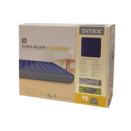 Pat gonflabil 203x183x25 cm INTEX DURA BEAM - S-Sport.ro