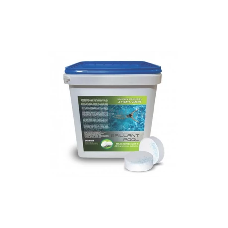 Tablete de clor în combinație maximă, 5 kg BRILLANT POOL - S-Sport.ro