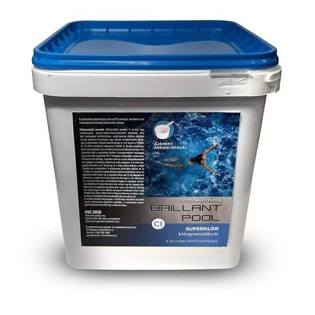 Granule de clor Super Chlorine Clor, 5 kg BRILLANT POOL - S-Sport.ro