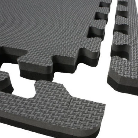 Margine 100x100x2cm puzzle pentru tatami LEE, gri-negru - S-Sport.ro