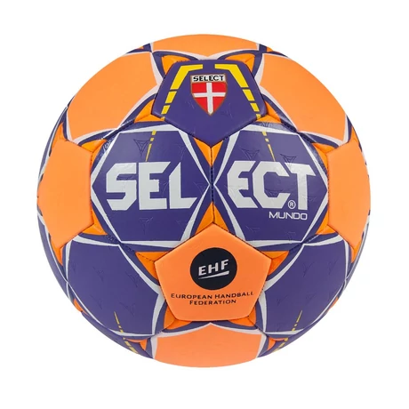 Handbal portocaliu-galben-violet SELECT MUNDO-3 dimensiuni - S-Sport.ro