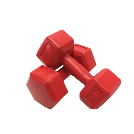 Halteră de mână din PVC, hexagonală 2x2 kg SPARTAN - S-Sport.ro
