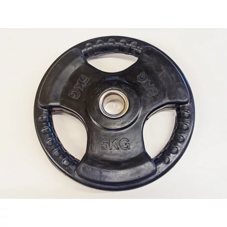 Disc de greutate, 31 mm, cauciucat, 5 kg S-SPORT - S-Sport.ro