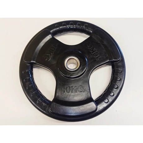 Disc de greutate, 31 mm, cauciucat, 10 kg S-SPORT - S-Sport.ro