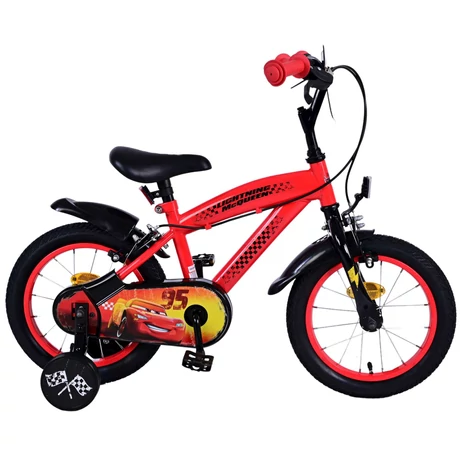 Bicicletă pentru copii Volare Disney Mașini, 14 inch, cu două sisteme de frânare - S-Sport.ro