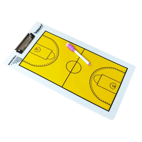 Tablă tactică cu două fețe pentru baschet, 40x24 cm WINART-S-sport.ro