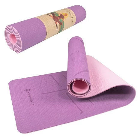 Covoraș gros de yoga/fitness Springos - roz lavanda - S-Sport.ro
