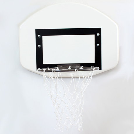 Tablă de baschet pentru grădiniță, 60 x 45 cm cu inel, complet cu plasă, pentru perete cu nervuri S-SPORT - S-Sport.ro