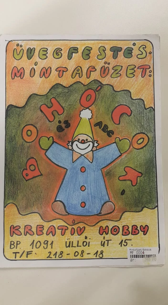 Caiet de mintă pentru pictura pe sticlă - Clovni