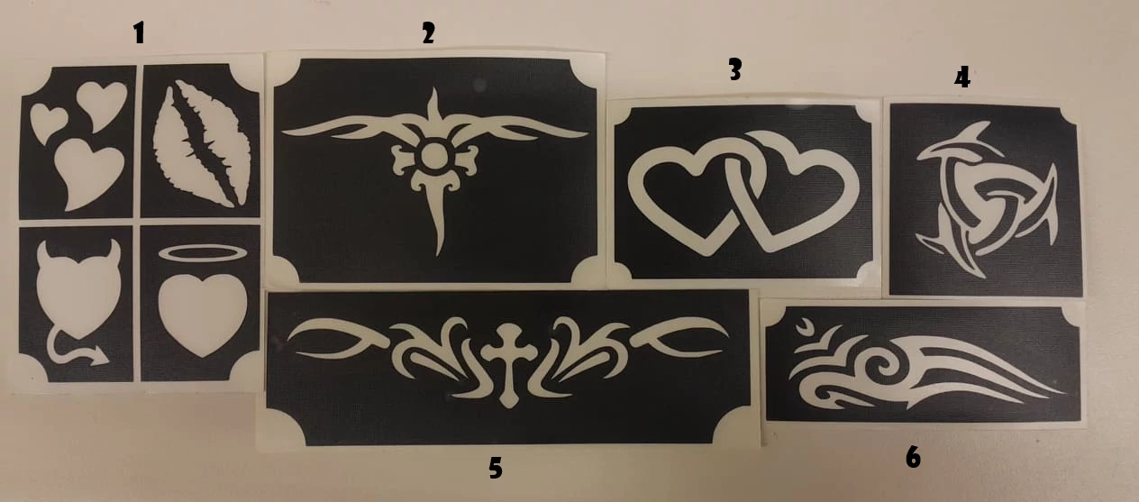 Șablon de tatuaj cu sclipici