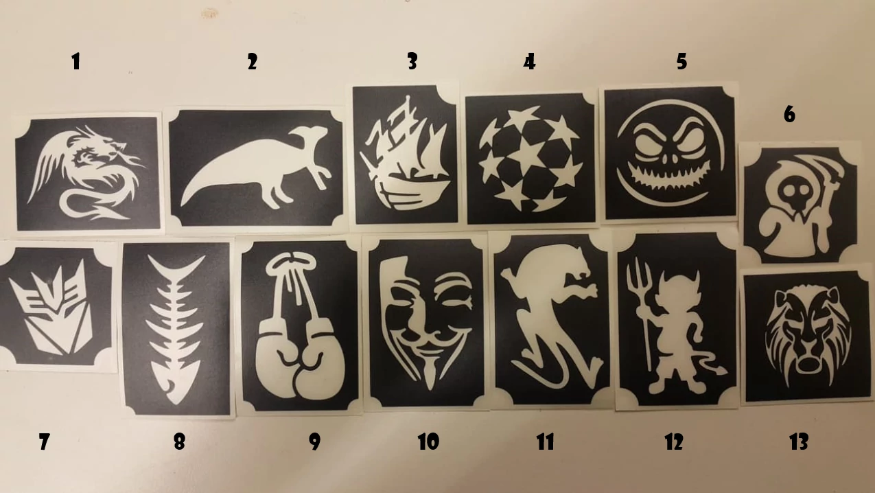 Șablon de tatuaj cu sclipici