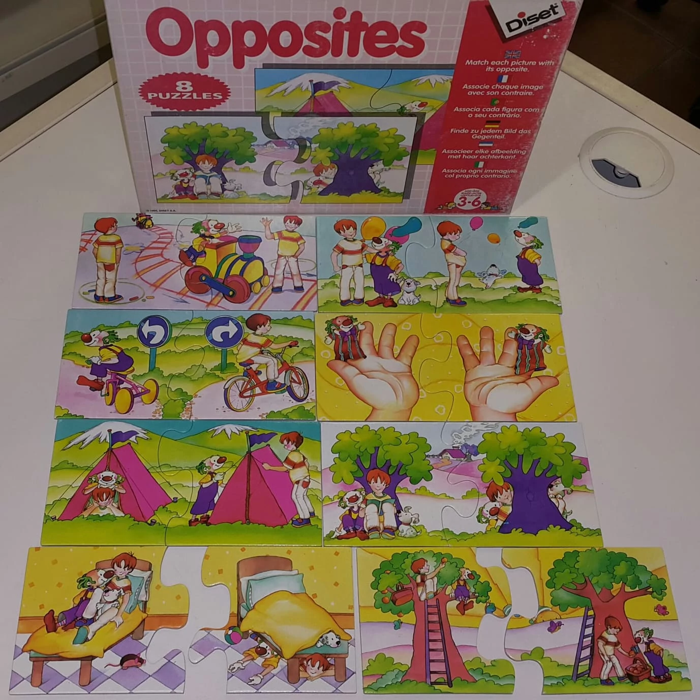 Puzzle de asociere 8x2 buc