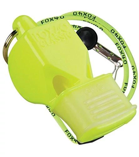 Fluier FOX 40 CMG II. Galben neon (cu coardă de fluier)