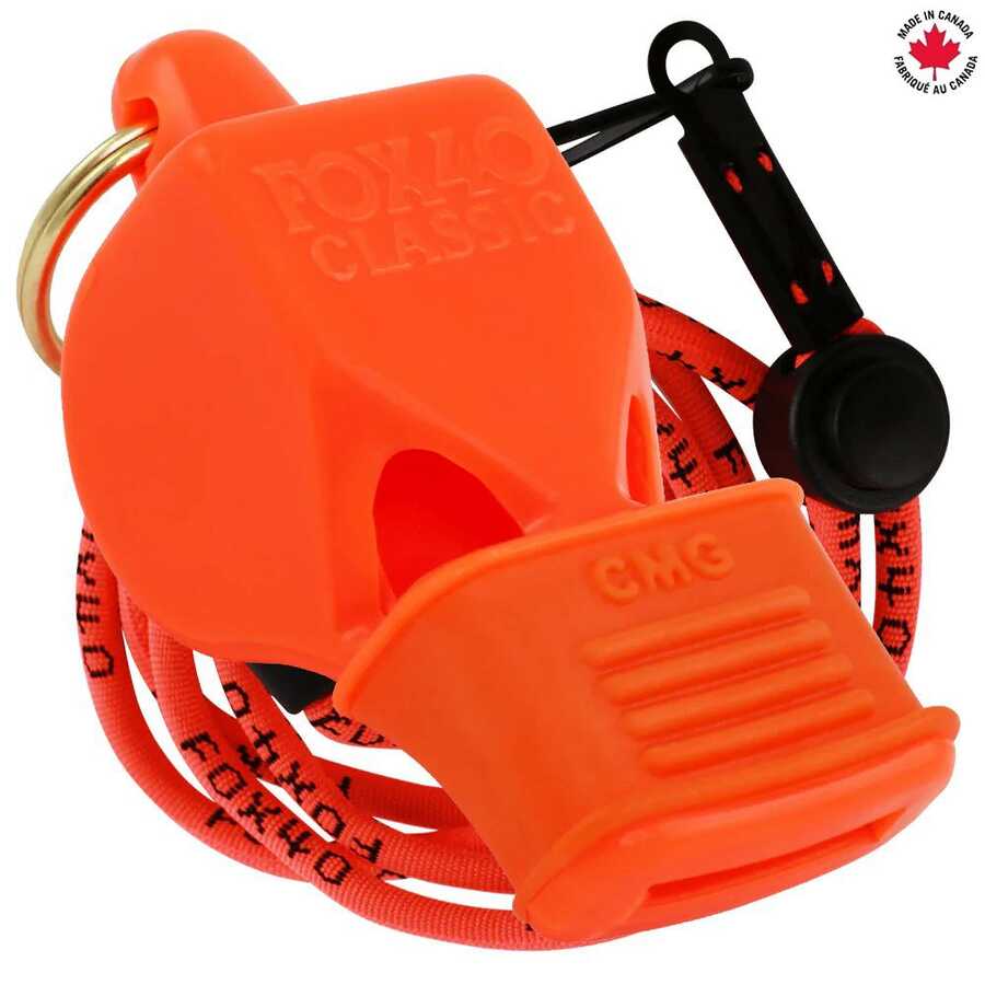 Fluier FOX 40 CMG II Orange (cu cablu de fluier)