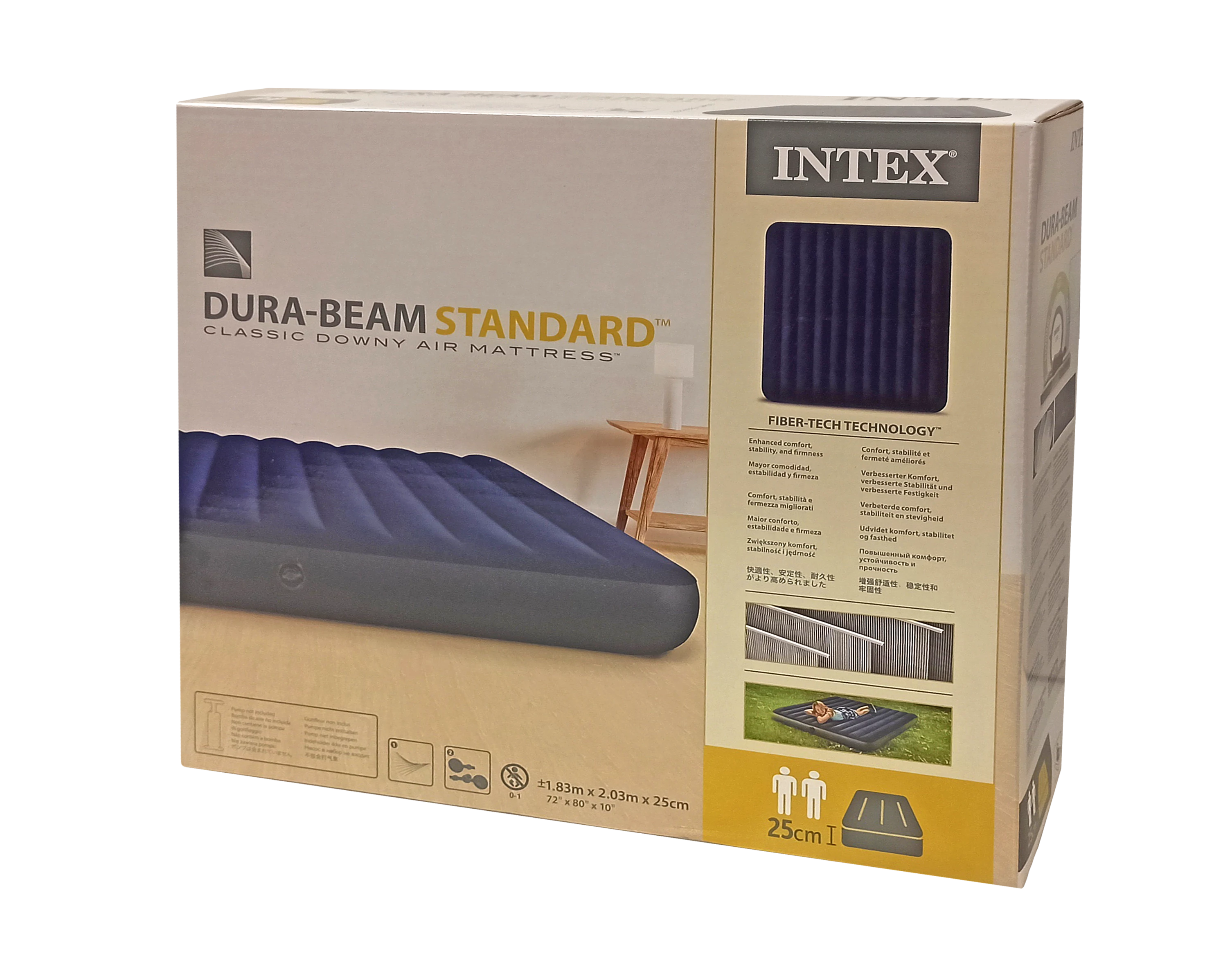Pat gonflabil 203x183x25 cm INTEX DURA BEAM