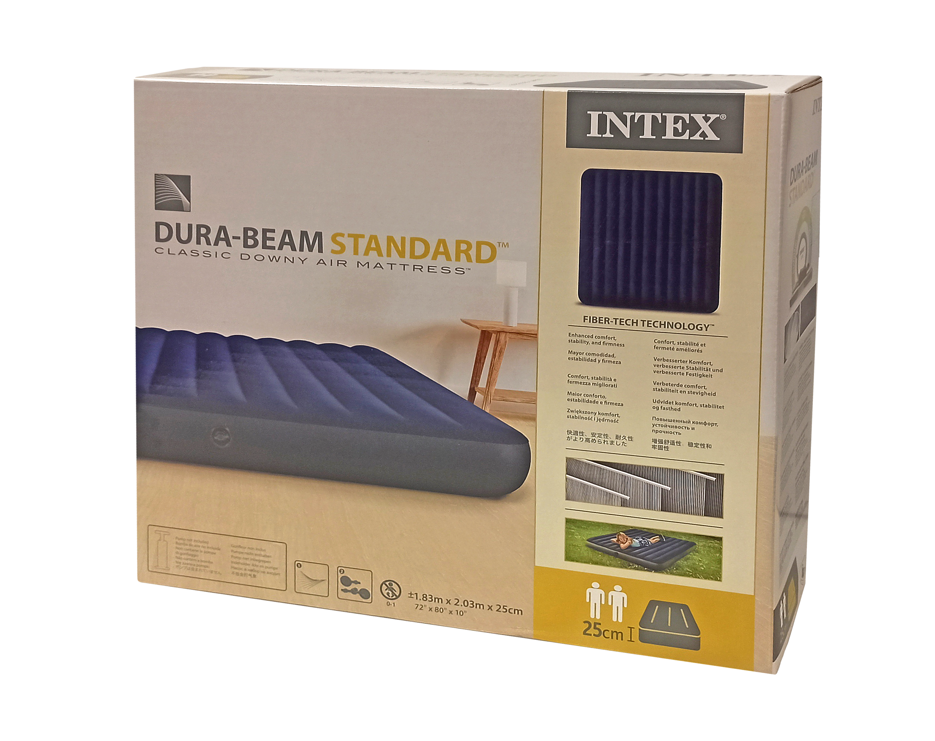 Pat gonflabil 203x183x25 cm INTEX DURA BEAM