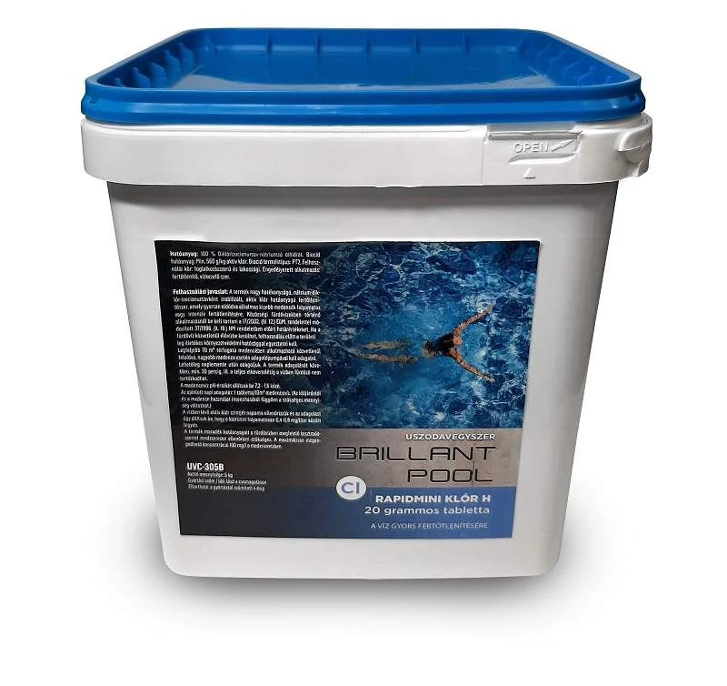 Tablete de clor Rapidmini, 5 kg BRILLANT POOL