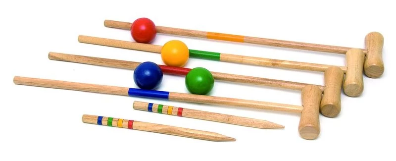 Set de cricket din lemn WOODY 90667 - Nou pentru 2019!
