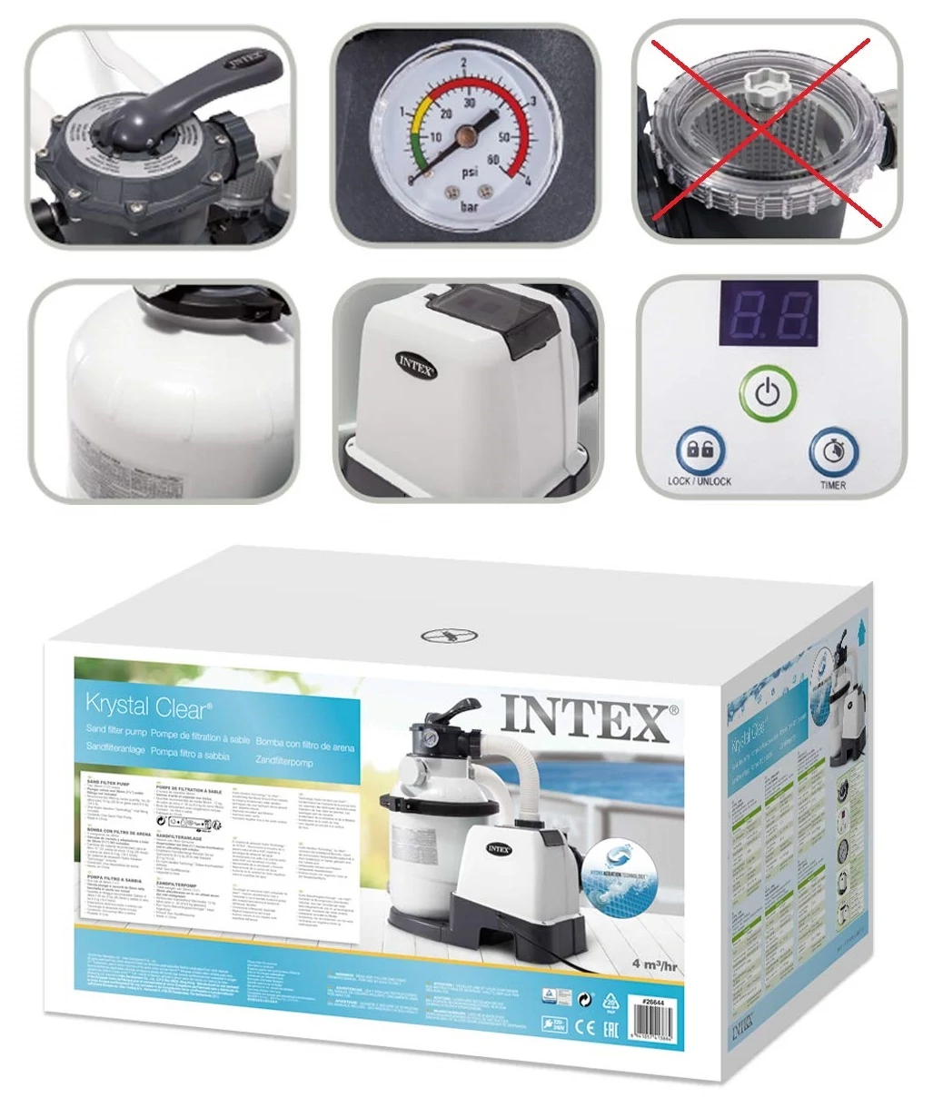 Filtru de apă cu filtru de nisip INTEX Krystal Clear 26644