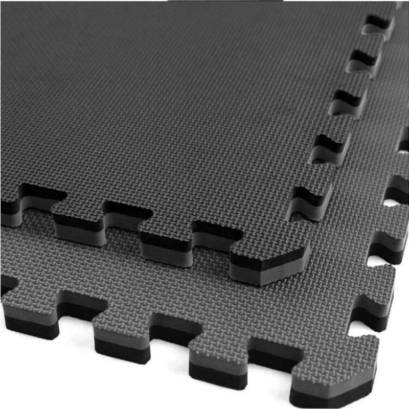 Puzzle tatami de sport 100x100x2 cm LEE gri-negru