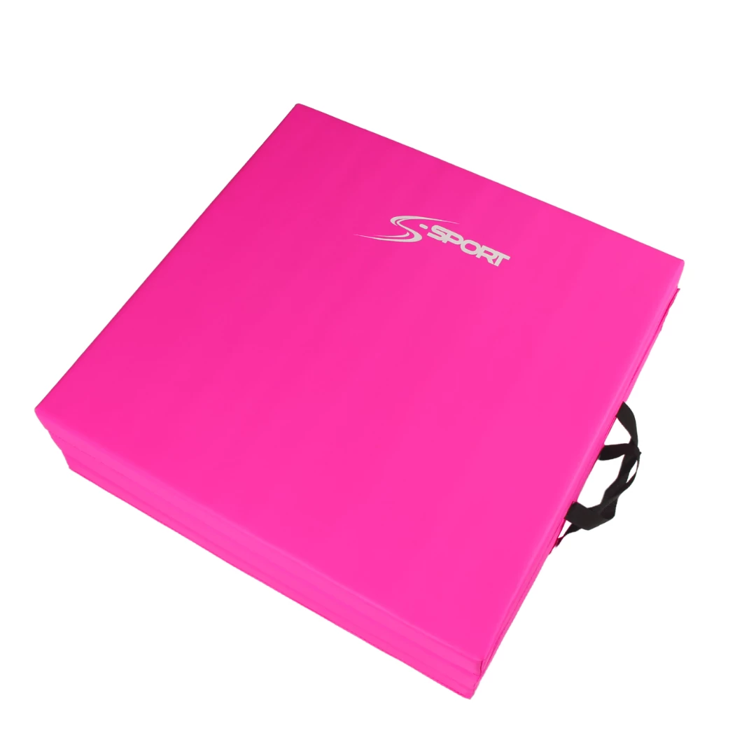 Saltea de gimnastică S-SPORT, pliabilă, 200×100×5,5 cm PRO PINK