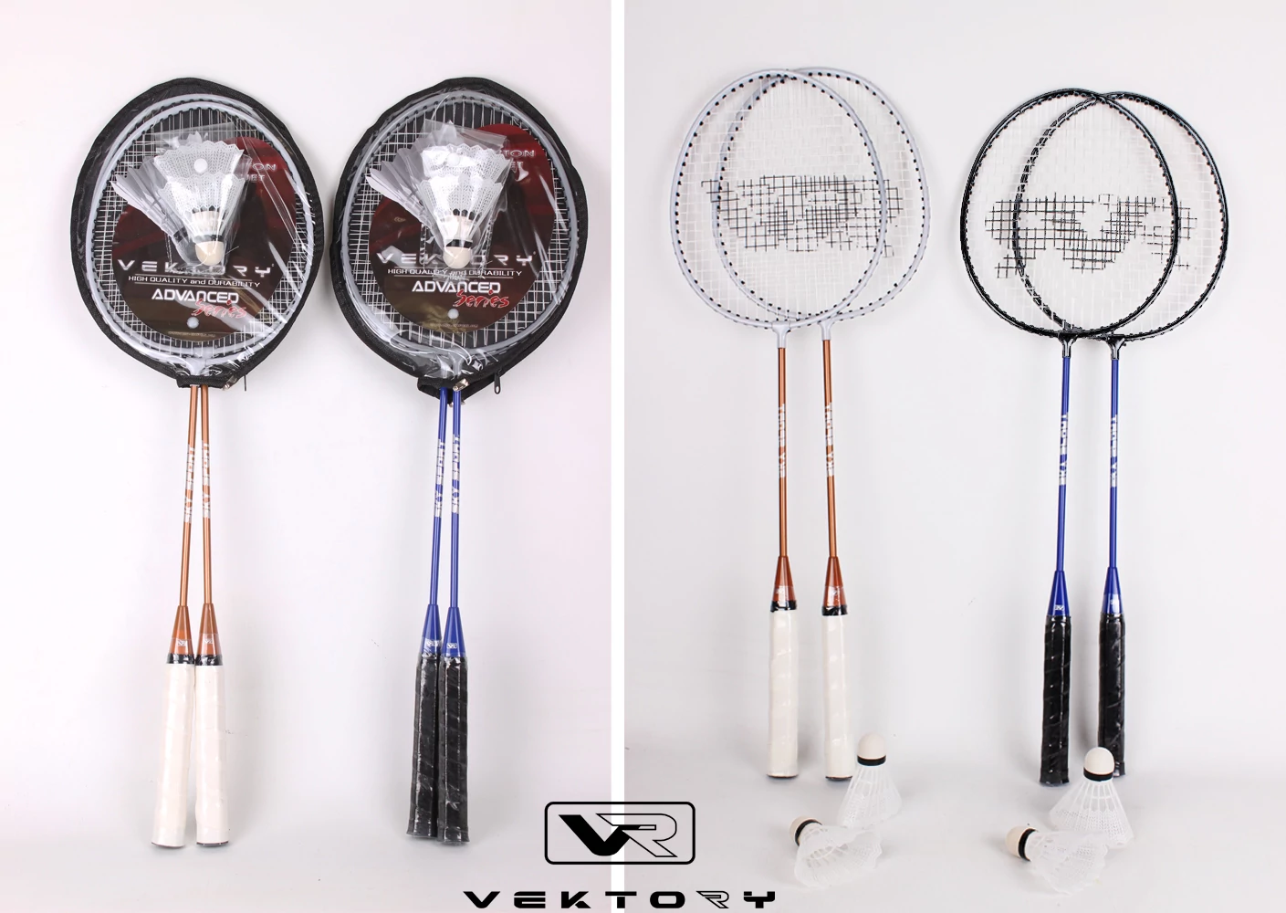 Set rachete badminton VEKTORY SPORT 