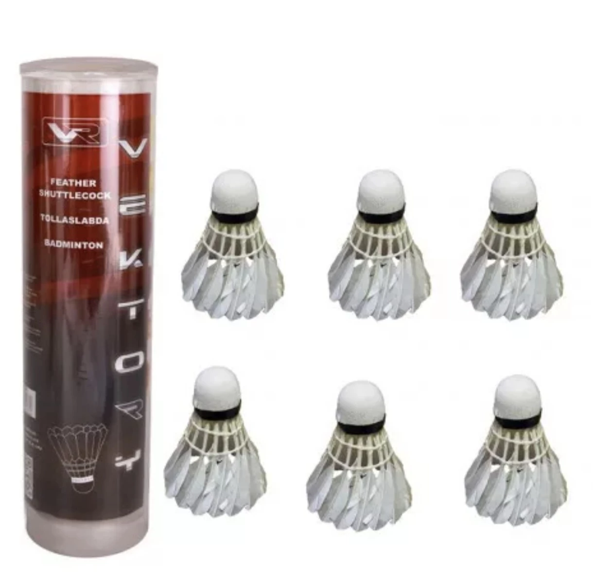 Set de badminton, 6 bucăți, pene VEKTORY SPORT