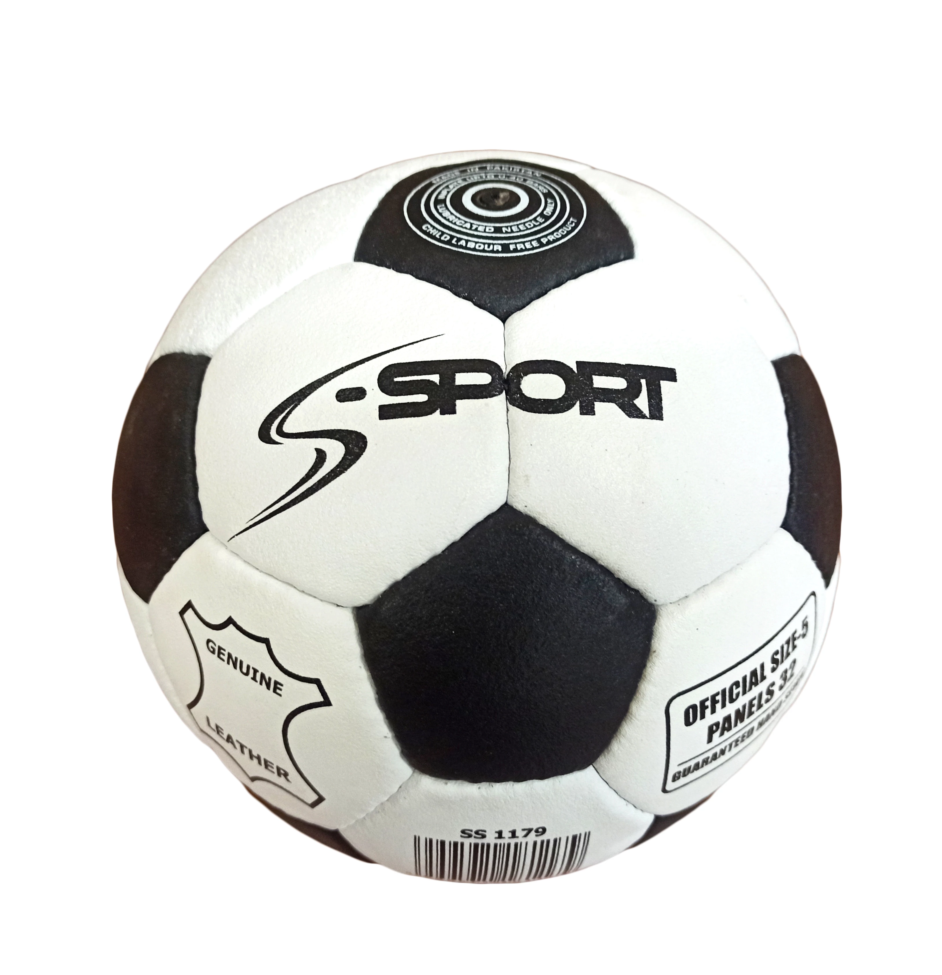 Minge de fotbal din piele S-SPORT CLASSIC, mărimea 5