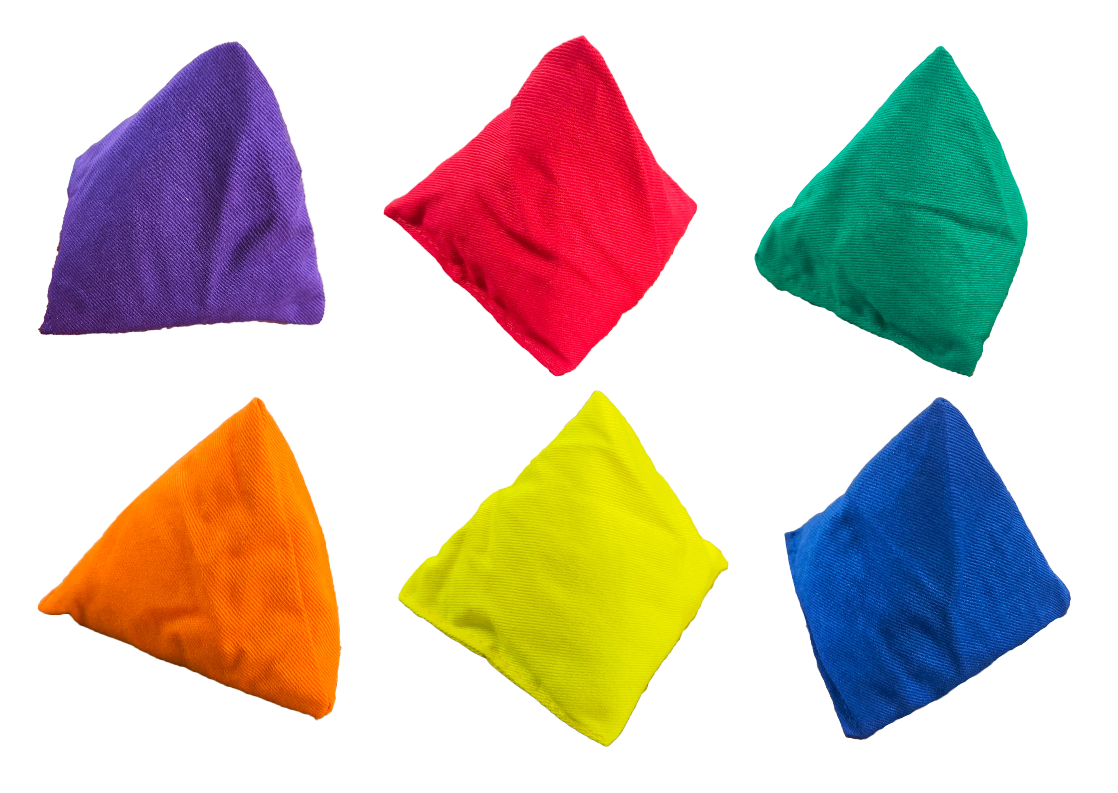 Săculeți bean bag, set de 6, în formă de piramidă S-SPORT