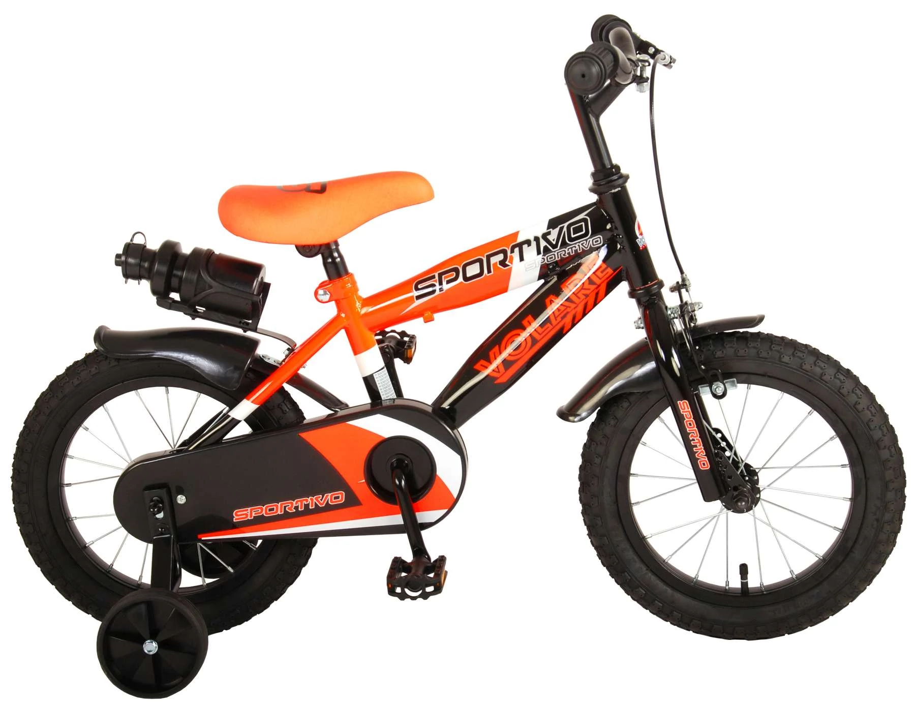 Bicicleta pentru copii Volare Sportivo portocaliu/negru, 14